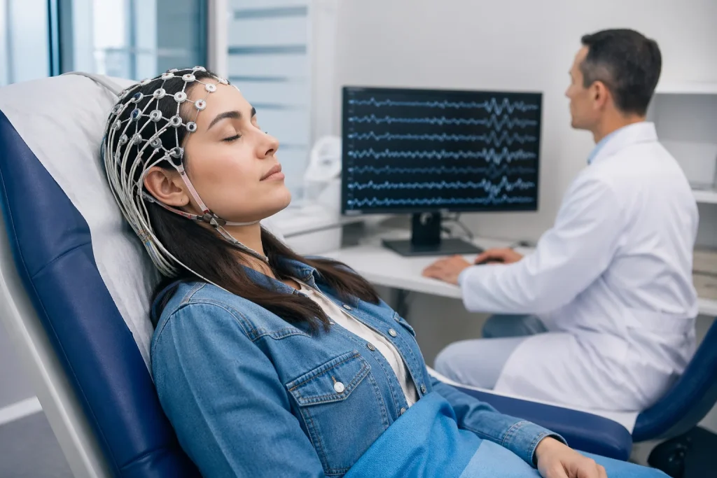 ЭЭГ при тревожных сигналах организма в клинике ANAMED | ANAMED klinikasida organizmdagi xavotirli belgilar bo‘yicha EEG tekshiruvi