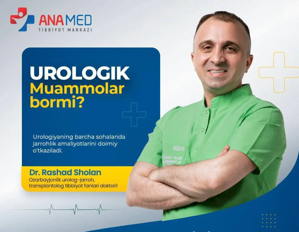 Доктор Рашад Шолан уролог-хирург и партнёр клиники ANAMED | ANAMED klinikasi hamkori urolog-jarroh doktor Rashad Sholan